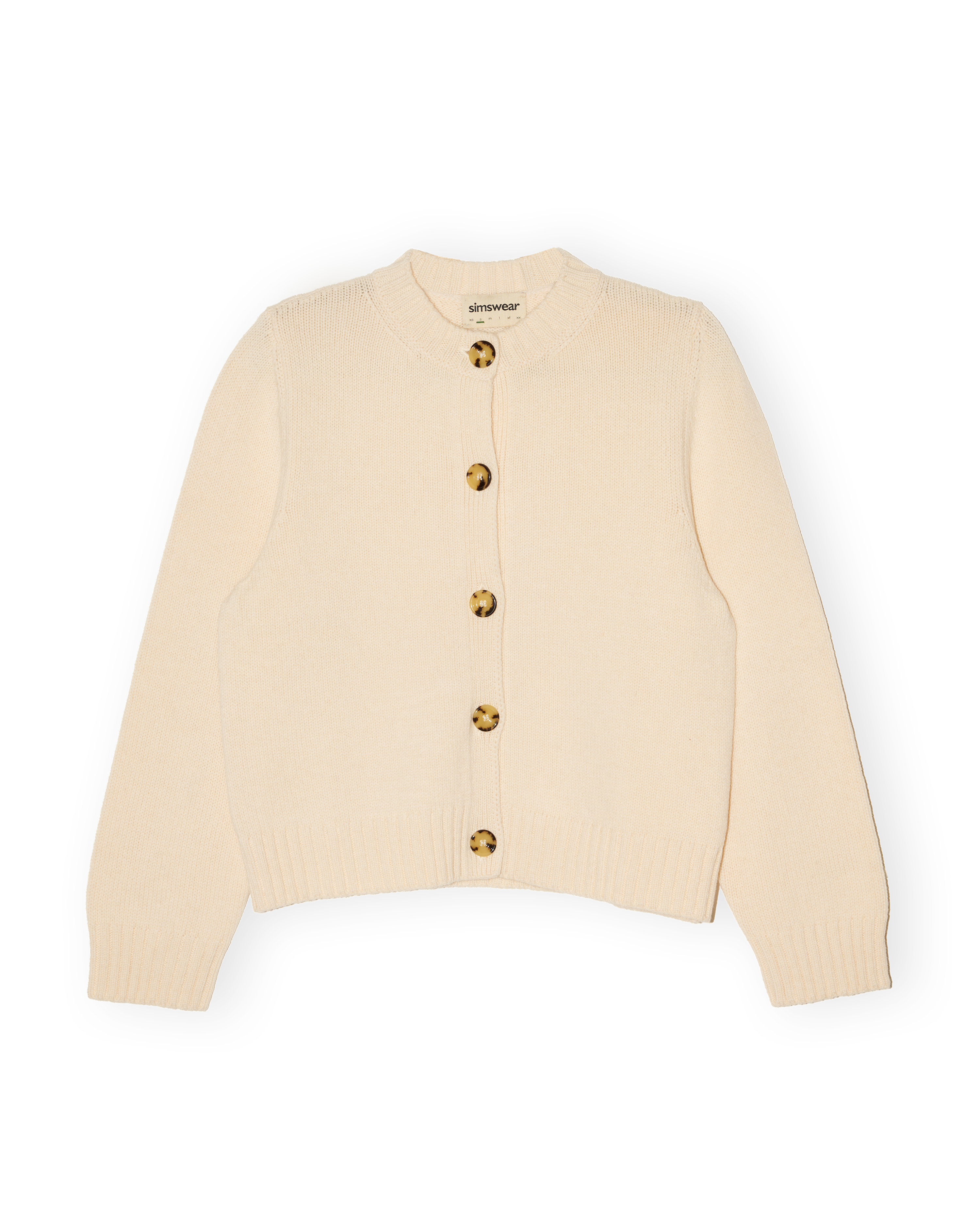 Merino Lambswool Cardigan - Ecru