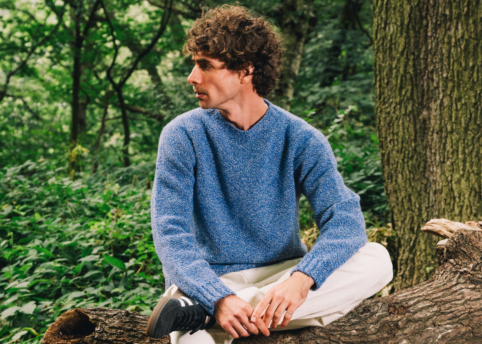 Blue Chunky Merino Lambswool Jumper | Sims Wear | Simswear