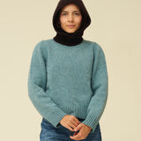 Merino Lambswool Hood - Dark Brown (knitted-to-order)
