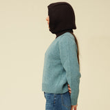 Merino Lambswool Hood - Dark Brown (knitted-to-order)