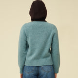 Merino Lambswool Hood - Dark Brown (knitted-to-order)