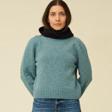 Merino Lambswool Hood - Dark Brown (knitted-to-order)