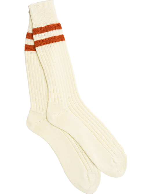 Orange Stripe Cotton Socks Thumbnail