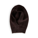 Merino Lambswool Hood - Dark Brown (knitted-to-order)