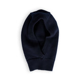 Merino Lambswool Hood - Navy Blue (knitted-to-order)