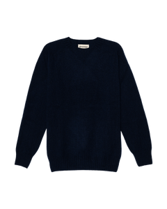 Navy Cashmere Cotton Jumper