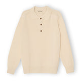 Merino Lambswool Rugby Jumper - Ecru