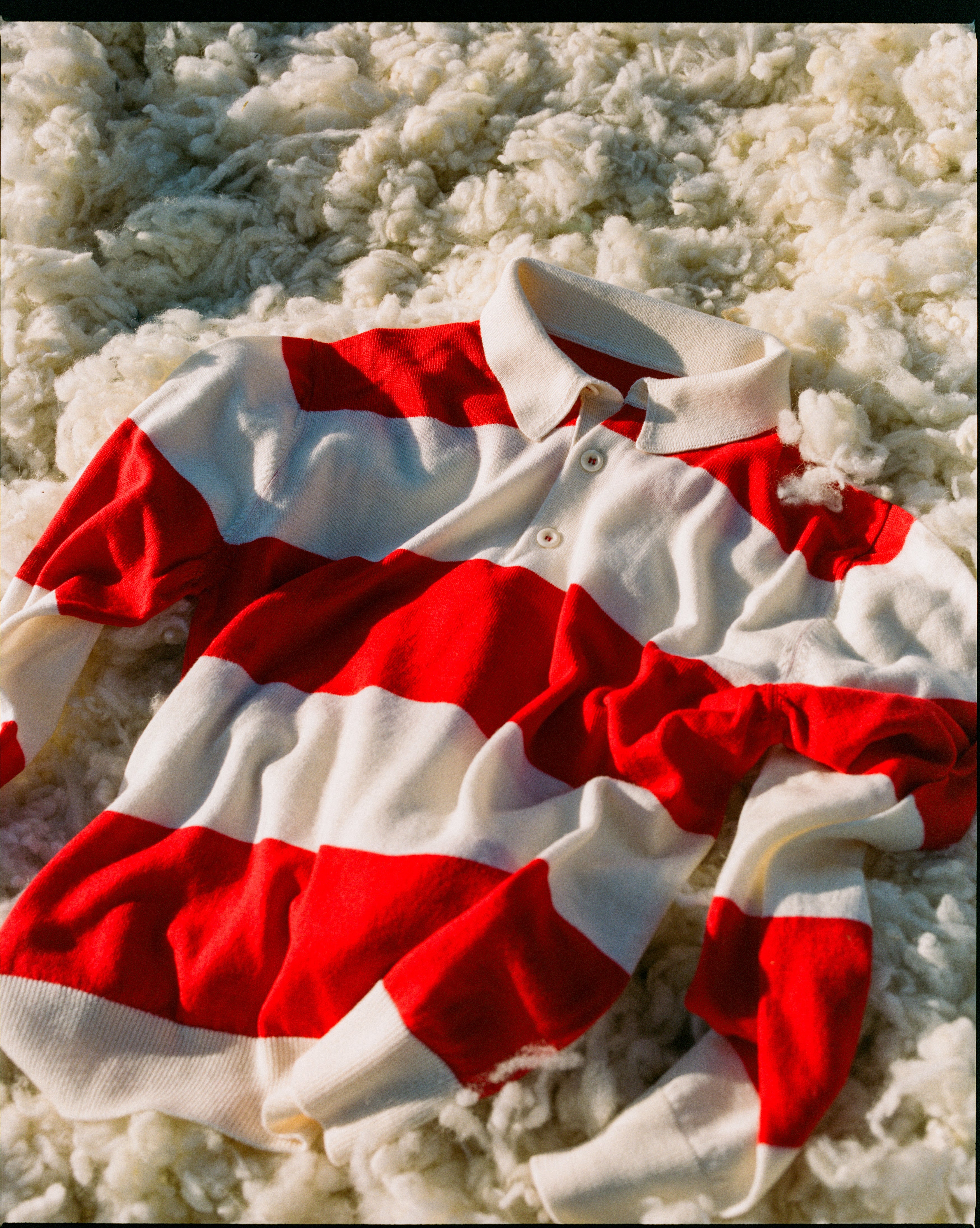 Lightweight Cropped Rugby Jumper - Redcurrant Stripe