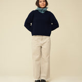 Merino Lambswool Hood - Helford Green (knitted-to-order)