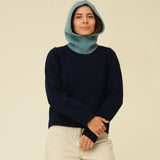 Merino Lambswool Hood - Helford Green (knitted-to-order)