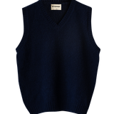 Navy Blue Brushed Lambswool Vest