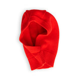 Merino Lambswool Hood - Poppy Red (knitted-to-order)