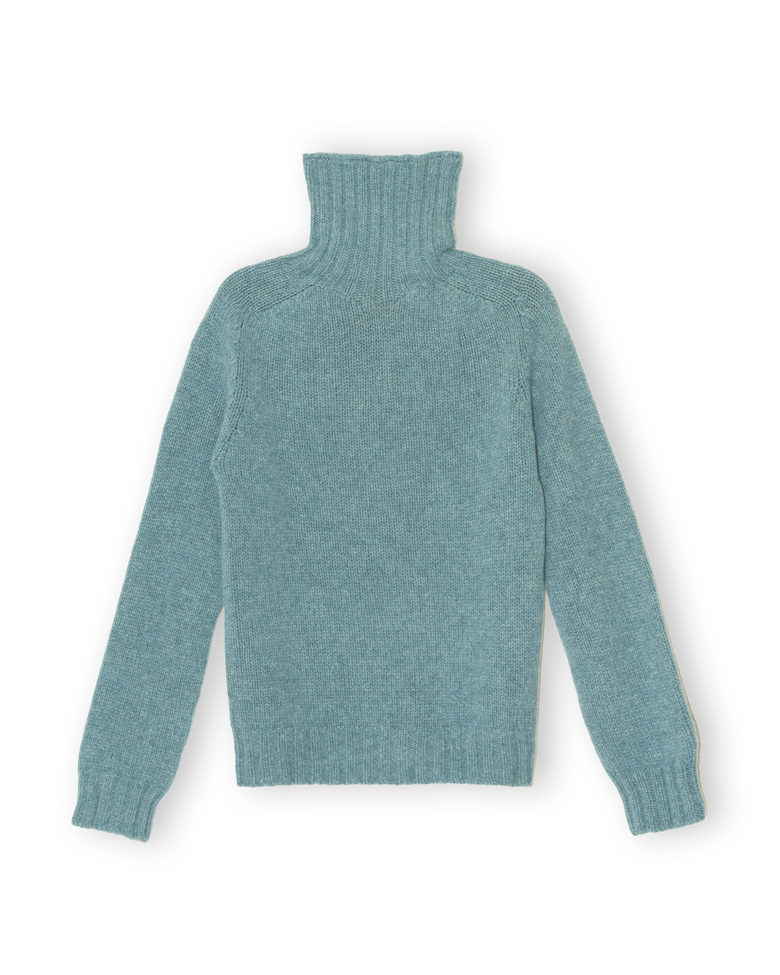 Chunky Merino Lambswool Roll Neck - Helford Green